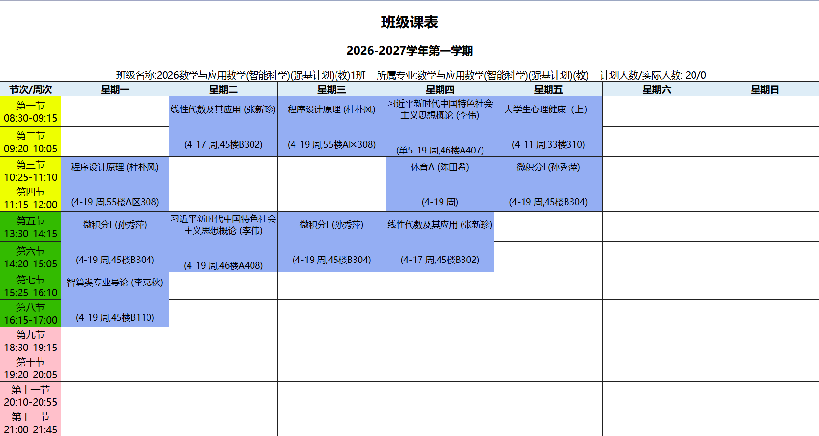 数学与应用数学(智能科学)(强基计划)